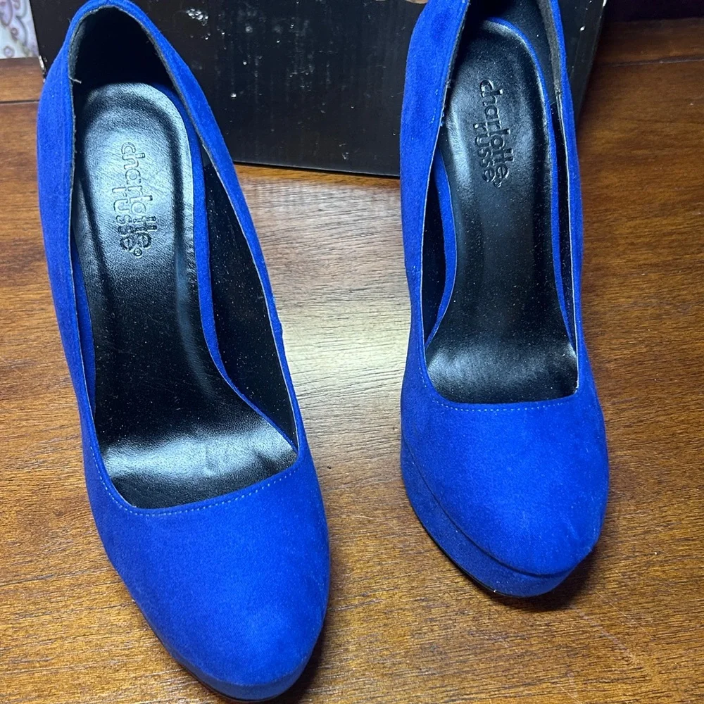 Charlotte Russe Vibrant Blue Heels - Picture 3 of 5